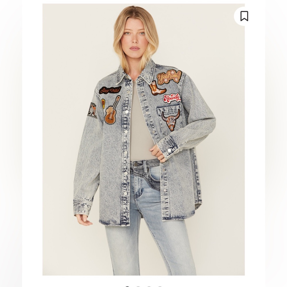 Blue B Western Embroidered Jean Jacket